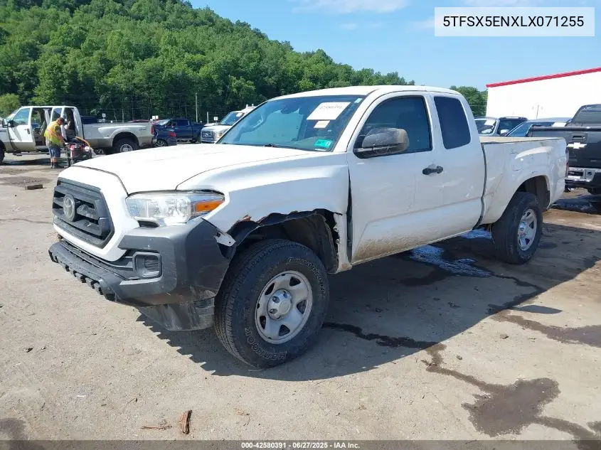 2020 Toyota Tacoma Sr VIN: 5TFSX5ENXLX071255 Lot: 42580391