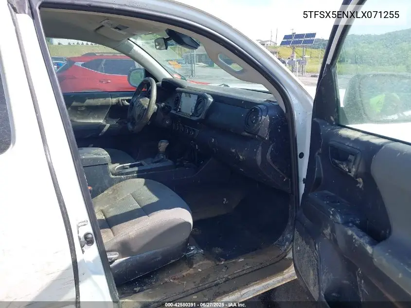 2020 Toyota Tacoma Sr VIN: 5TFSX5ENXLX071255 Lot: 42580391