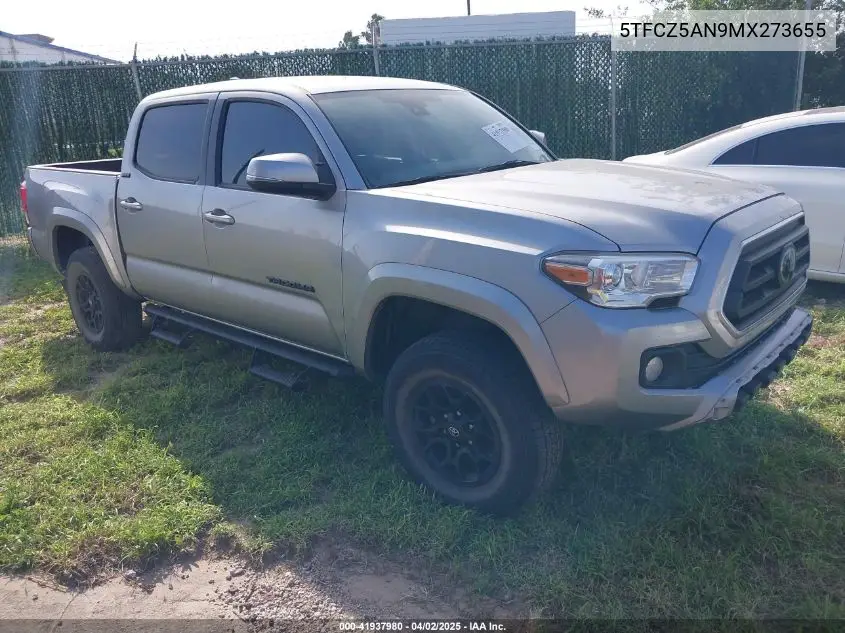 2021 Toyota Tacoma Sr5 V6 VIN: 5TFCZ5AN9MX273655 Lot: 41937980