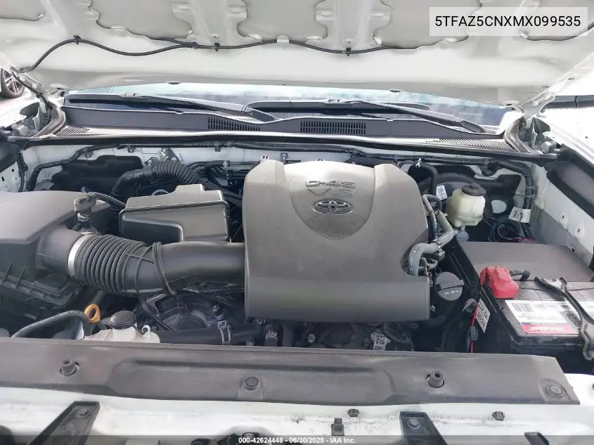 2021 Toyota Tacoma Sr5 V6 VIN: 5TFAZ5CNXMX099535 Lot: 42624448