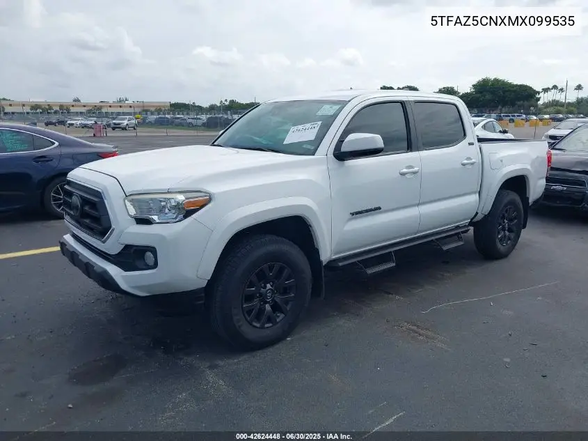 2021 Toyota Tacoma Sr5 V6 VIN: 5TFAZ5CNXMX099535 Lot: 42624448
