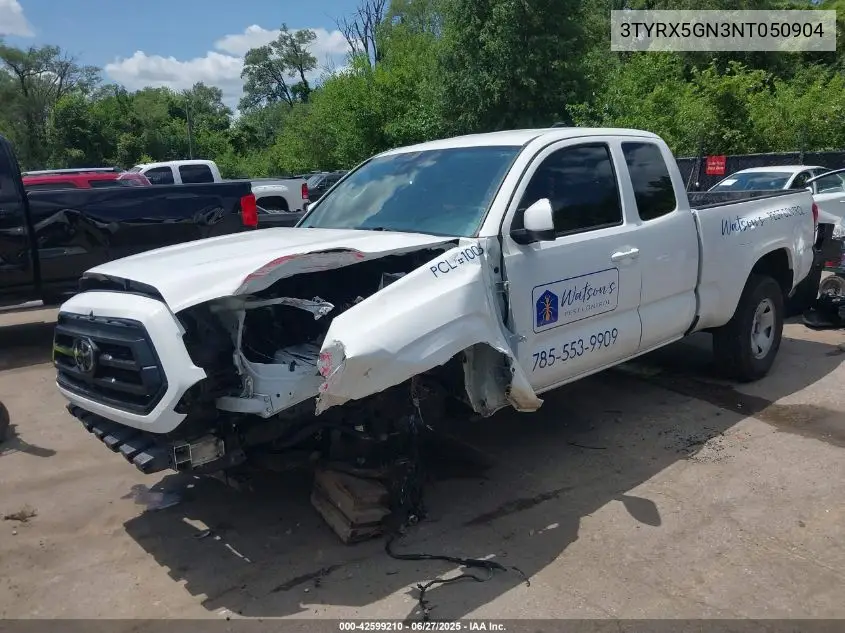 2022 Toyota Tacoma Sr VIN: 3TYRX5GN3NT050904 Lot: 42599210