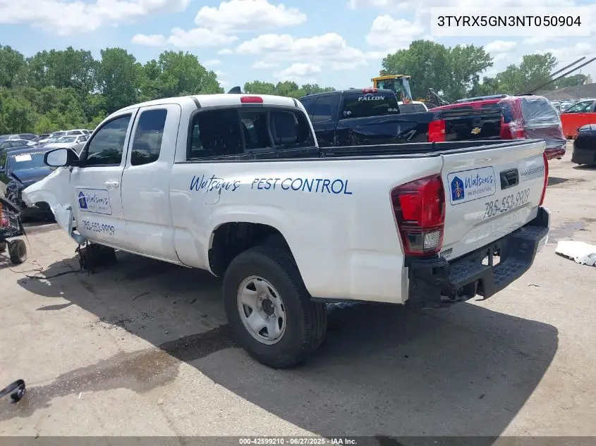 2022 Toyota Tacoma Sr VIN: 3TYRX5GN3NT050904 Lot: 42599210