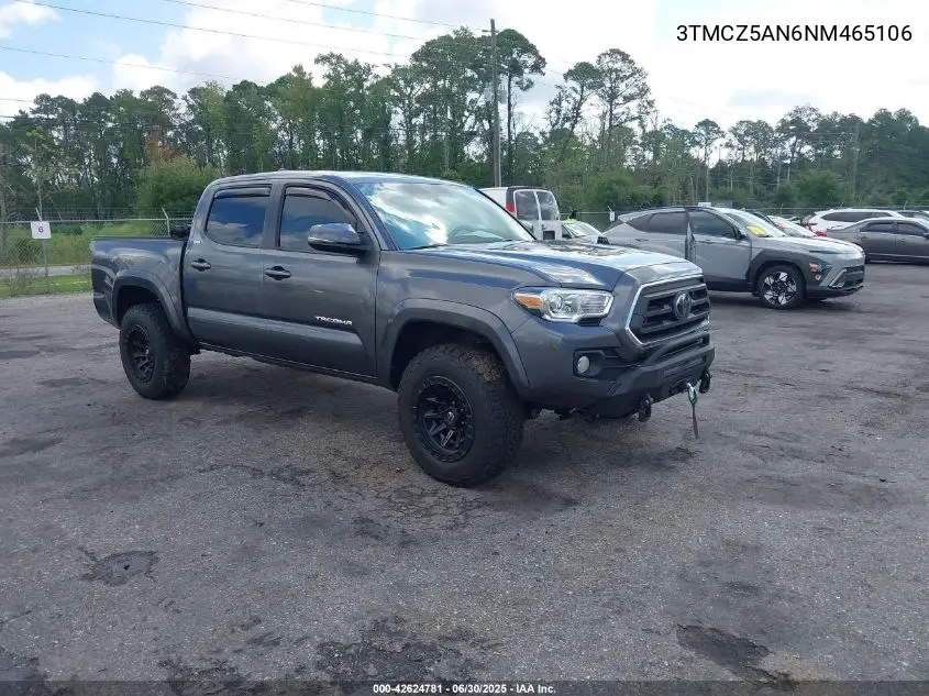 2022 Toyota Tacoma Sr5 V6 VIN: 3TMCZ5AN6NM465106 Lot: 42624781