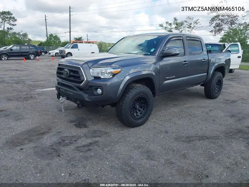 2022 Toyota Tacoma Sr5 V6 VIN: 3TMCZ5AN6NM465106 Lot: 42624781