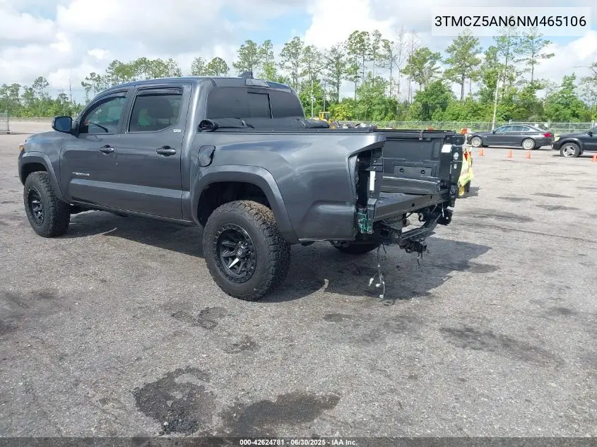 2022 Toyota Tacoma Sr5 V6 VIN: 3TMCZ5AN6NM465106 Lot: 42624781