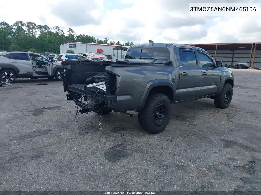 2022 Toyota Tacoma Sr5 V6 VIN: 3TMCZ5AN6NM465106 Lot: 42624781