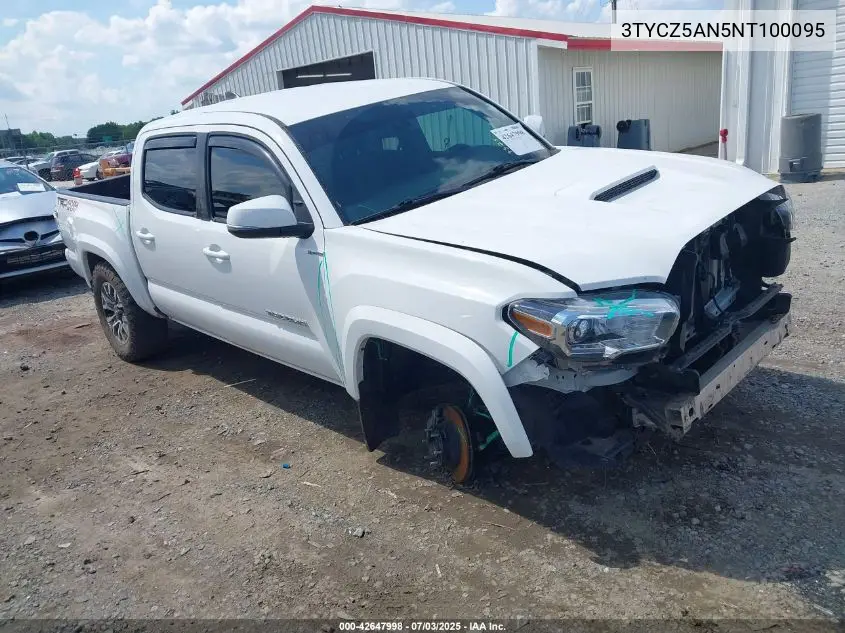 2022 Toyota Tacoma Trd Sport VIN: 3TYCZ5AN5NT100095 Lot: 42647998