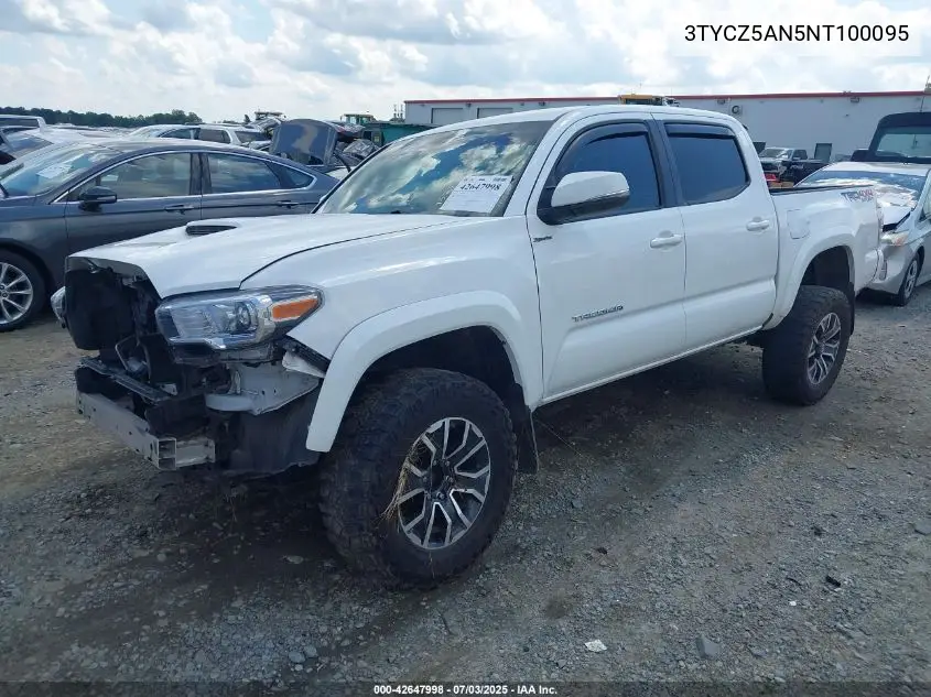 2022 Toyota Tacoma Trd Sport VIN: 3TYCZ5AN5NT100095 Lot: 42647998