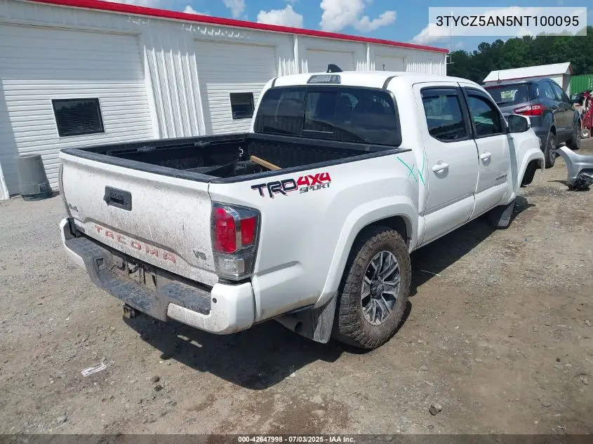 2022 Toyota Tacoma Trd Sport VIN: 3TYCZ5AN5NT100095 Lot: 42647998
