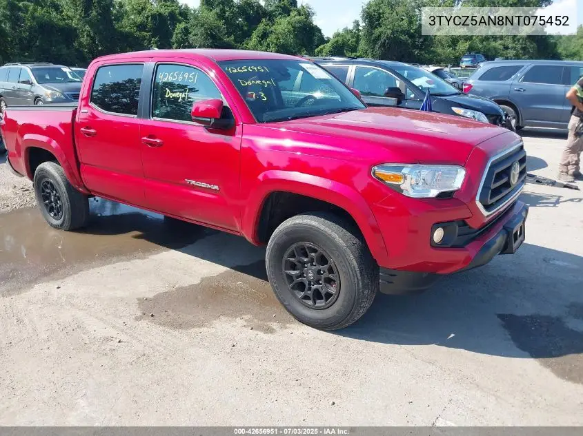 2022 Toyota Tacoma Sr5 V6 VIN: 3TYCZ5AN8NT075452 Lot: 42656951