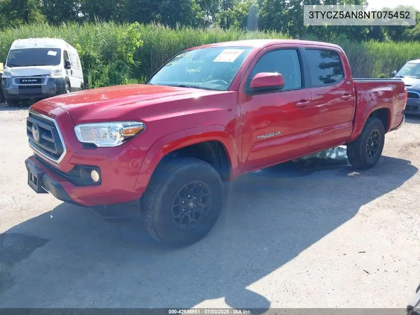 2022 Toyota Tacoma Sr5 V6 VIN: 3TYCZ5AN8NT075452 Lot: 42656951