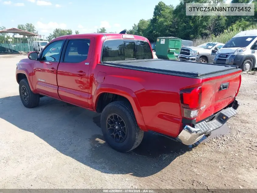 2022 Toyota Tacoma Sr5 V6 VIN: 3TYCZ5AN8NT075452 Lot: 42656951
