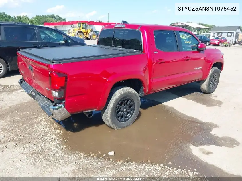 2022 Toyota Tacoma Sr5 V6 VIN: 3TYCZ5AN8NT075452 Lot: 42656951