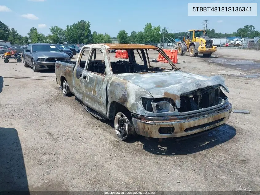 2001 Toyota Tundra Ltd V8 VIN: 5TBBT48181S136341 Lot: 42606708