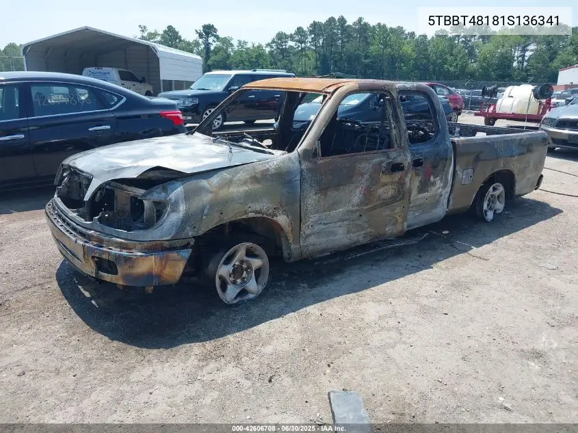 2001 Toyota Tundra Ltd V8 VIN: 5TBBT48181S136341 Lot: 42606708