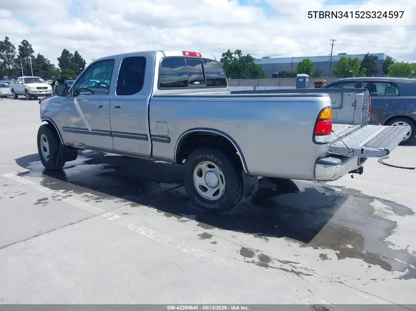 2002 Toyota Tundra Sr5 VIN: 5TBRN34152S324597 Lot: 42260640