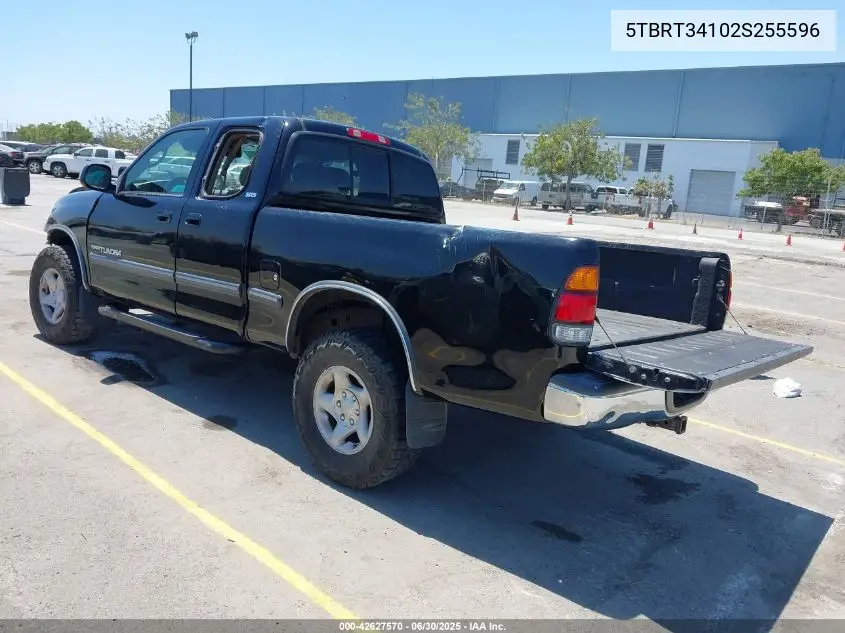2002 Toyota Tundra Sr5 V8 VIN: 5TBRT34102S255596 Lot: 42627570