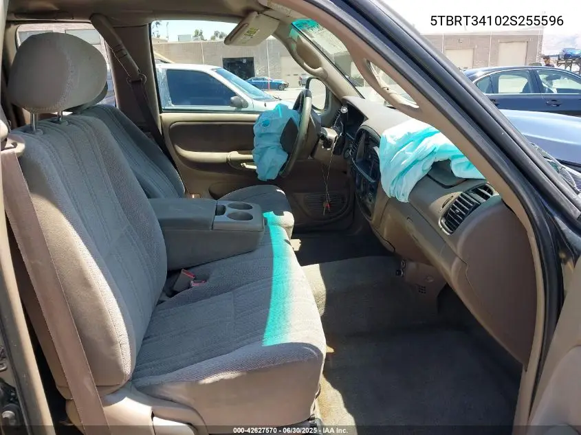 2002 Toyota Tundra Sr5 V8 VIN: 5TBRT34102S255596 Lot: 42627570