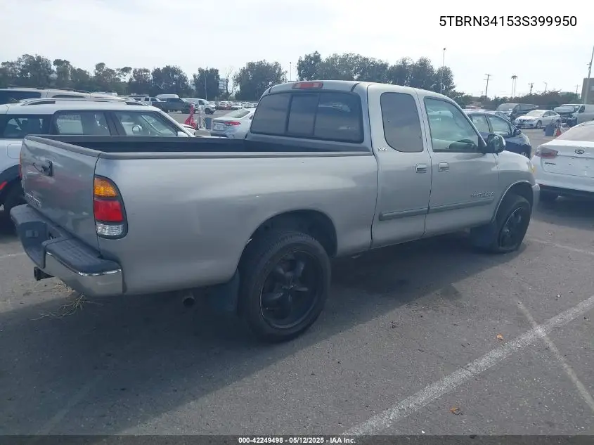 2003 Toyota Tundra Sr5 VIN: 5TBRN34153S399950 Lot: 42249498