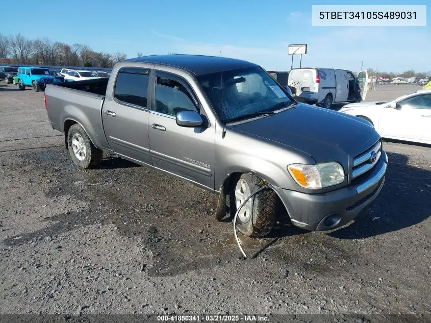 2005 Toyota Tundra Sr5 V8 VIN: 5TBET34105S489031 Lot: 41850341