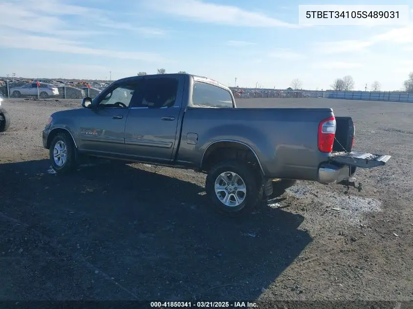 2005 Toyota Tundra Sr5 V8 VIN: 5TBET34105S489031 Lot: 41850341