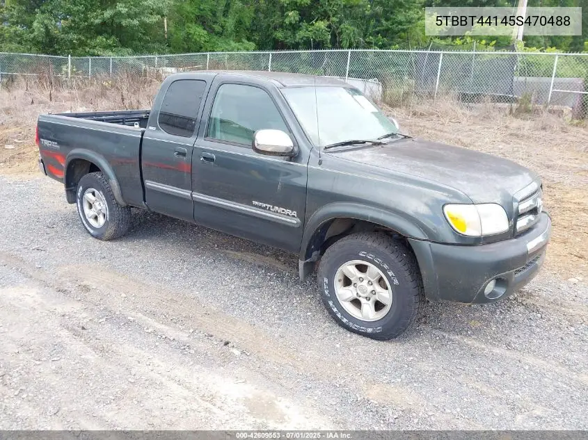 2005 Toyota Tundra Access Cab Sr5 VIN: 5TBBT44145S470488 Lot: 42609553