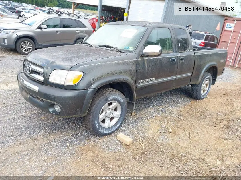 2005 Toyota Tundra Access Cab Sr5 VIN: 5TBBT44145S470488 Lot: 42609553