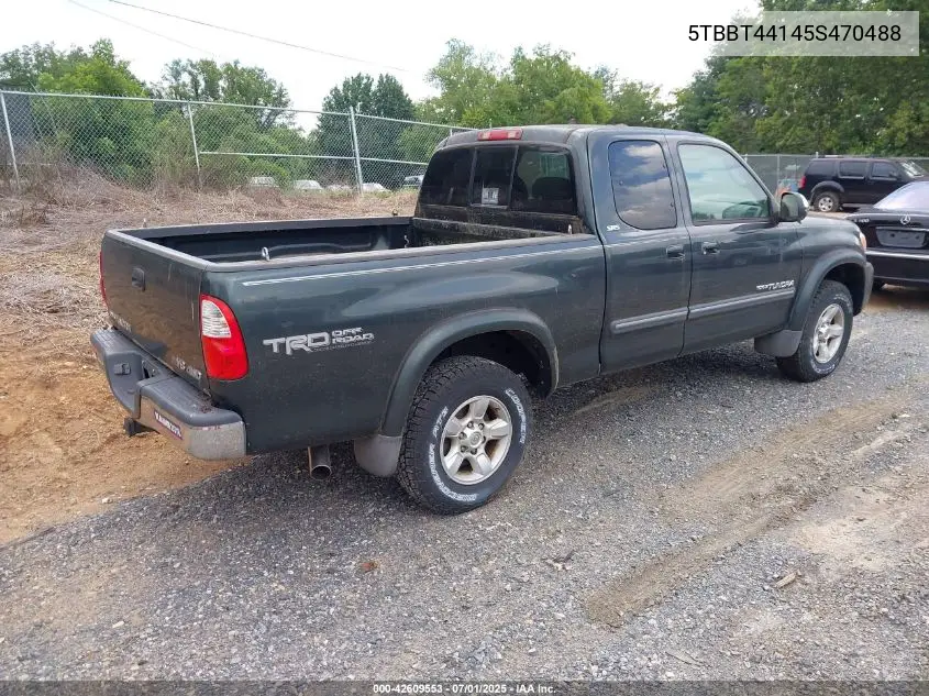 2005 Toyota Tundra Access Cab Sr5 VIN: 5TBBT44145S470488 Lot: 42609553