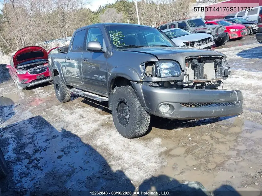 2006 Toyota Tundra V8 VIN: 5TBDT44176S517734 Lot: 12262843