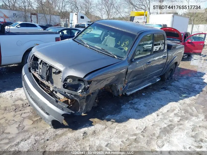2006 Toyota Tundra V8 VIN: 5TBDT44176S517734 Lot: 12262843