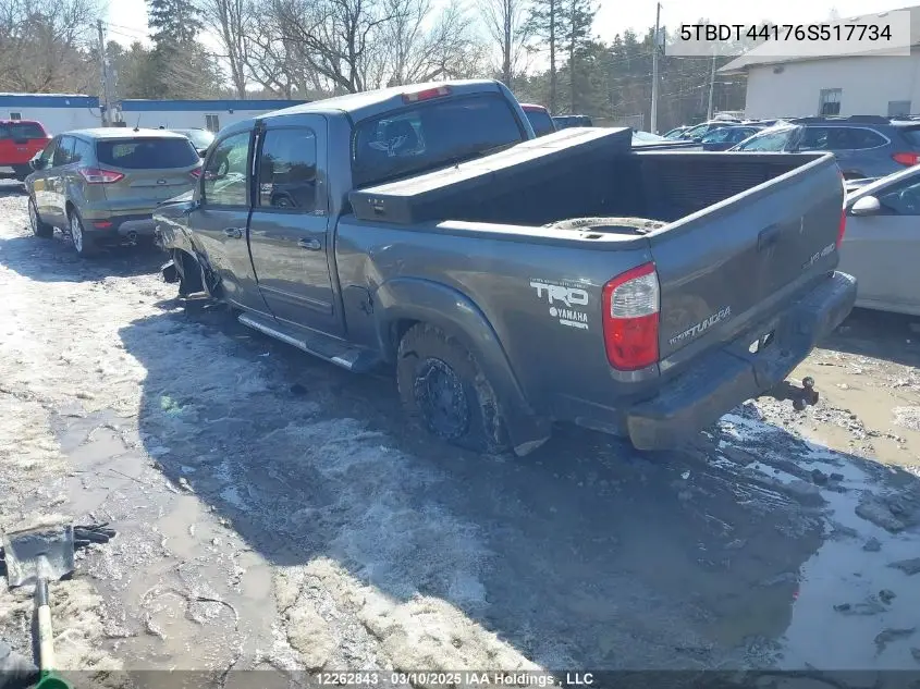 2006 Toyota Tundra V8 VIN: 5TBDT44176S517734 Lot: 12262843