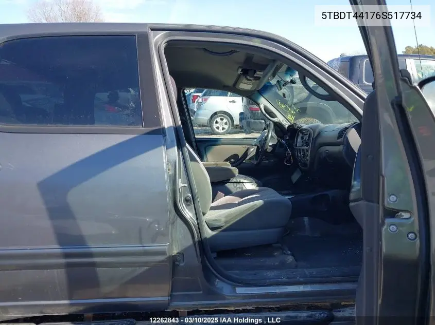 2006 Toyota Tundra V8 VIN: 5TBDT44176S517734 Lot: 12262843