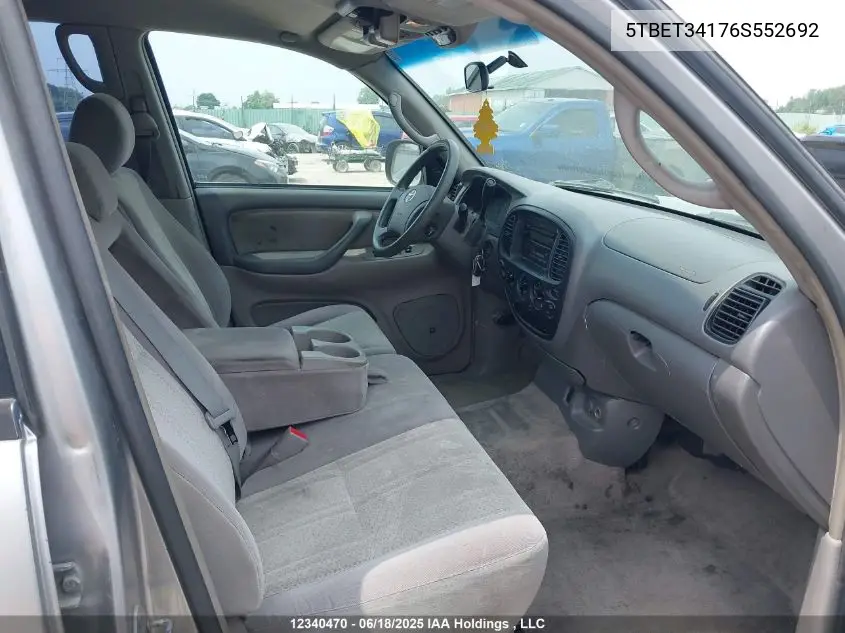2006 Toyota Tundra Sr5 V8 VIN: 5TBET34176S552692 Lot: 12340470