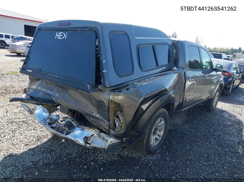 2006 Toyota Tundra Sr5 V8 VIN: 5TBDT44126S541262 Lot: 41952485