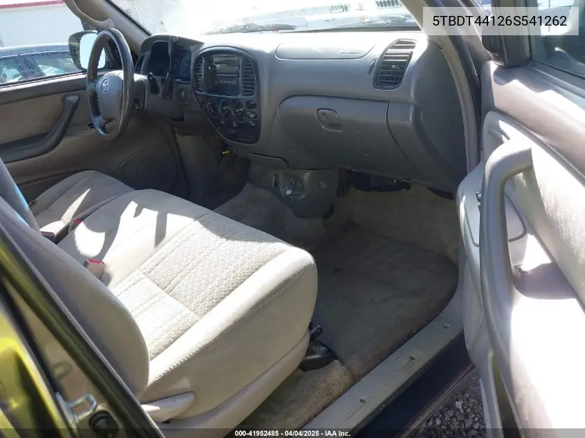 2006 Toyota Tundra Sr5 V8 VIN: 5TBDT44126S541262 Lot: 41952485