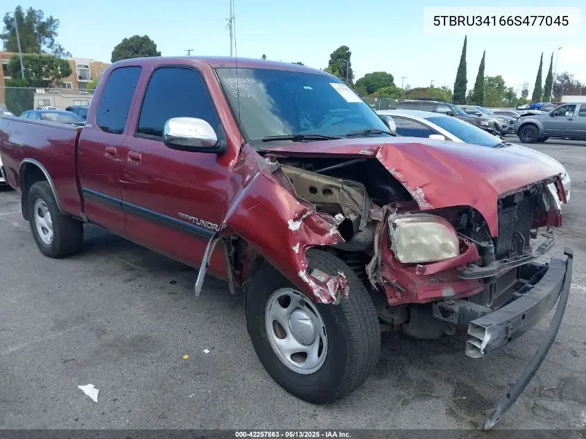 2006 Toyota Tundra Sr5 VIN: 5TBRU34166S477045 Lot: 42257863