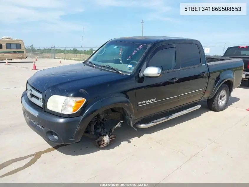 2006 Toyota Tundra Sr5 V8 VIN: 5TBET34186S508653 Lot: 42268739