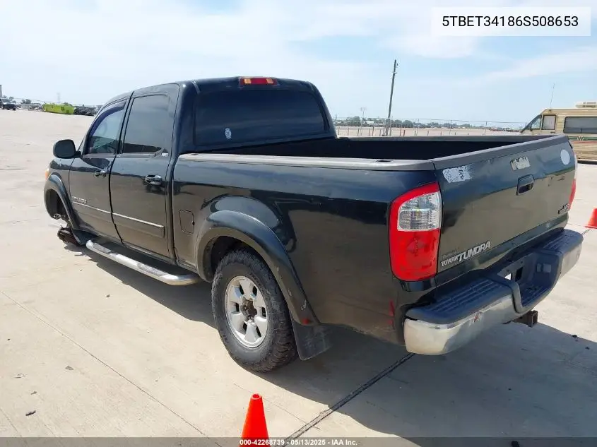 2006 Toyota Tundra Sr5 V8 VIN: 5TBET34186S508653 Lot: 42268739