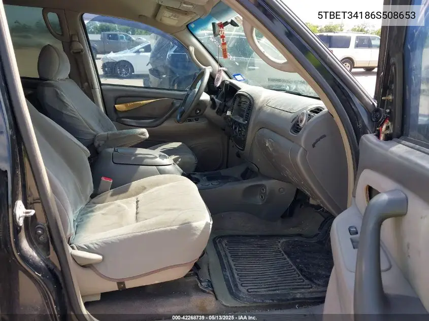 2006 Toyota Tundra Sr5 V8 VIN: 5TBET34186S508653 Lot: 42268739