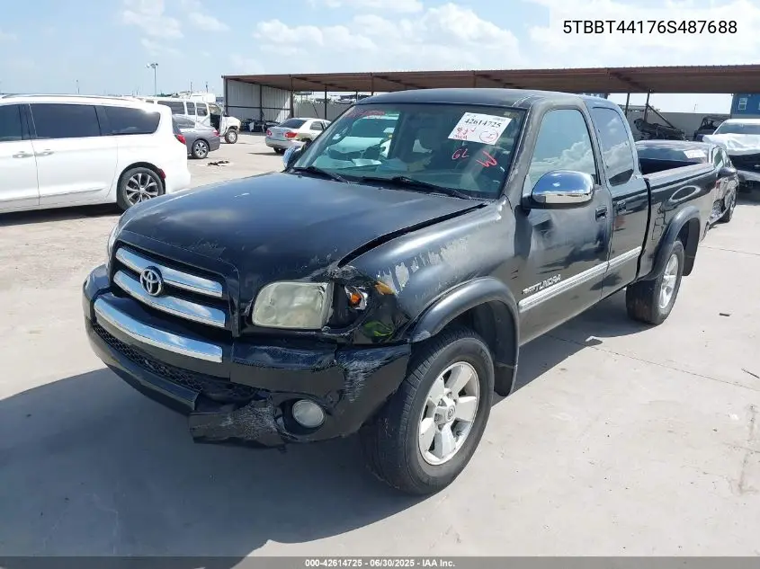 2006 Toyota Tundra Sr5 V8 VIN: 5TBBT44176S487688 Lot: 42614725
