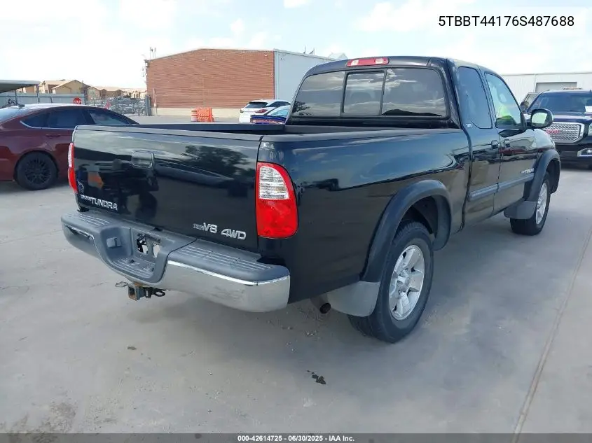 2006 Toyota Tundra Sr5 V8 VIN: 5TBBT44176S487688 Lot: 42614725