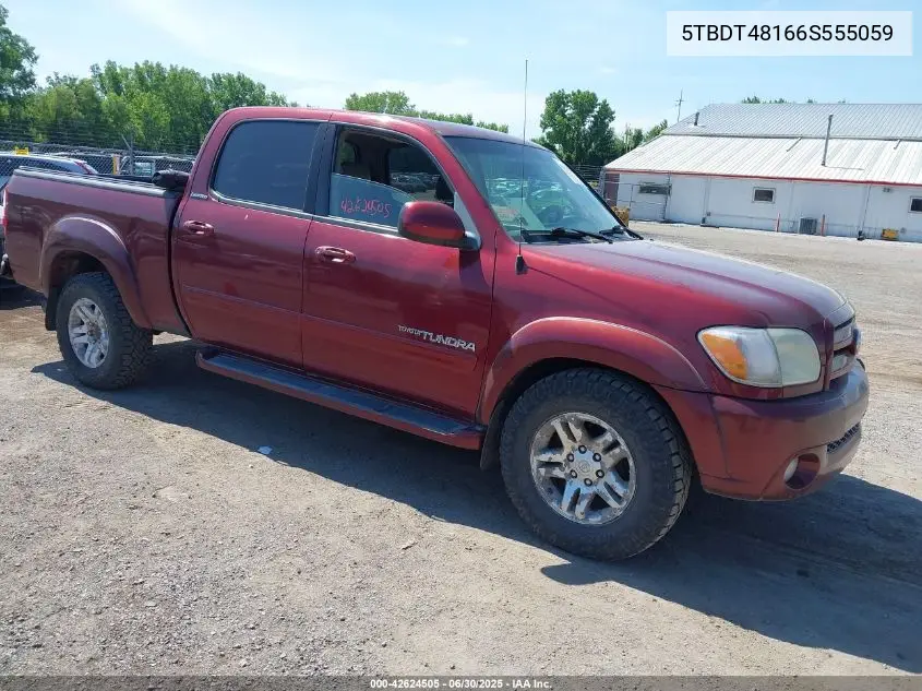 2006 Toyota Tundra Limited V8 VIN: 5TBDT48166S555059 Lot: 42624505