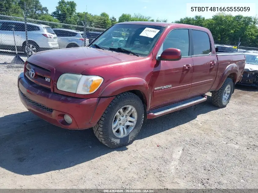 2006 Toyota Tundra Limited V8 VIN: 5TBDT48166S555059 Lot: 42624505