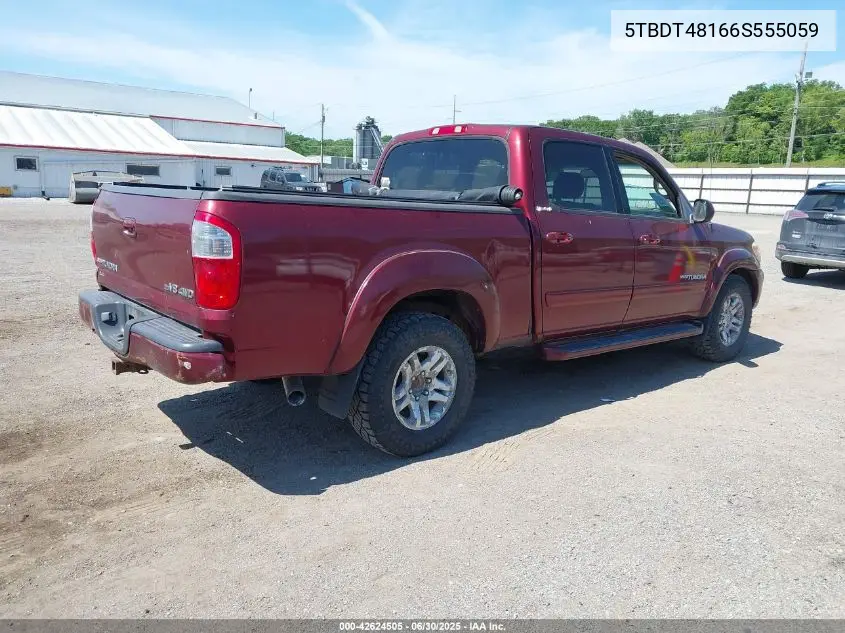 2006 Toyota Tundra Limited V8 VIN: 5TBDT48166S555059 Lot: 42624505