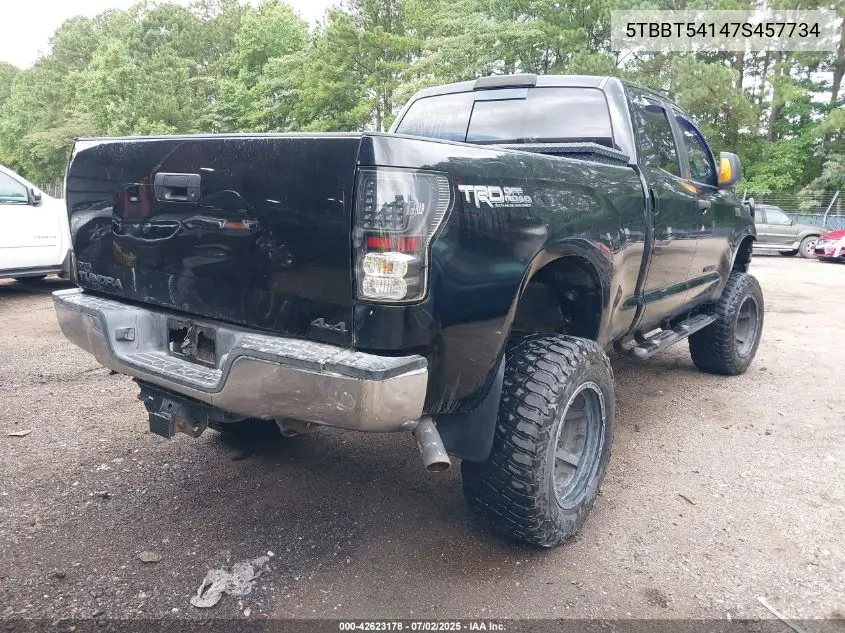 2007 Toyota Tundra Sr5 4.7L V8 VIN: 5TBBT54147S457734 Lot: 42623178
