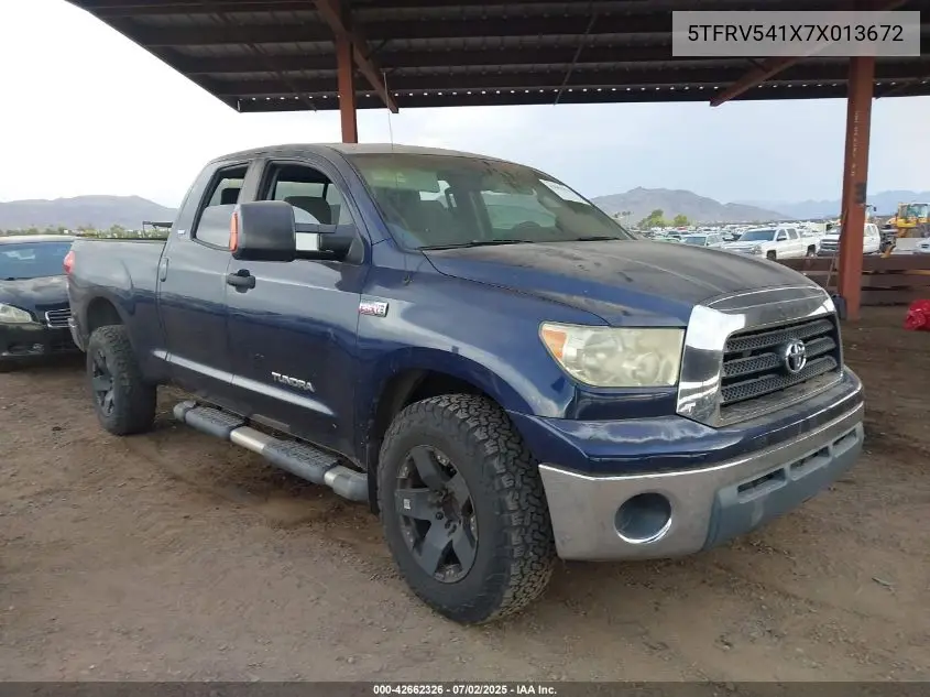 2007 Toyota Tundra Sr5 V8 VIN: 5TFRV541X7X013672 Lot: 42662326