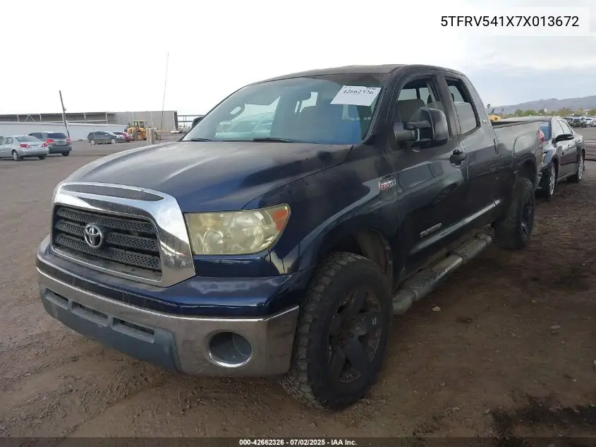 2007 Toyota Tundra Sr5 V8 VIN: 5TFRV541X7X013672 Lot: 42662326