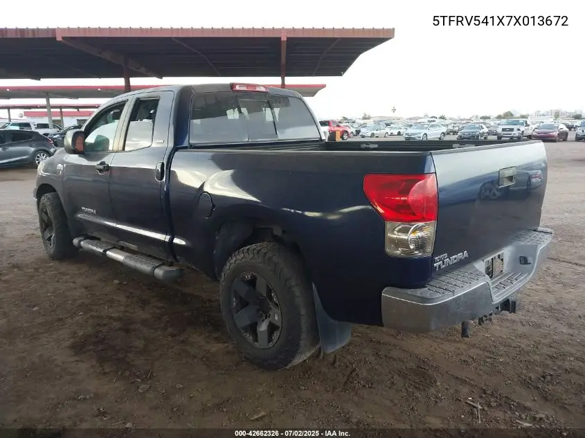 2007 Toyota Tundra Sr5 V8 VIN: 5TFRV541X7X013672 Lot: 42662326