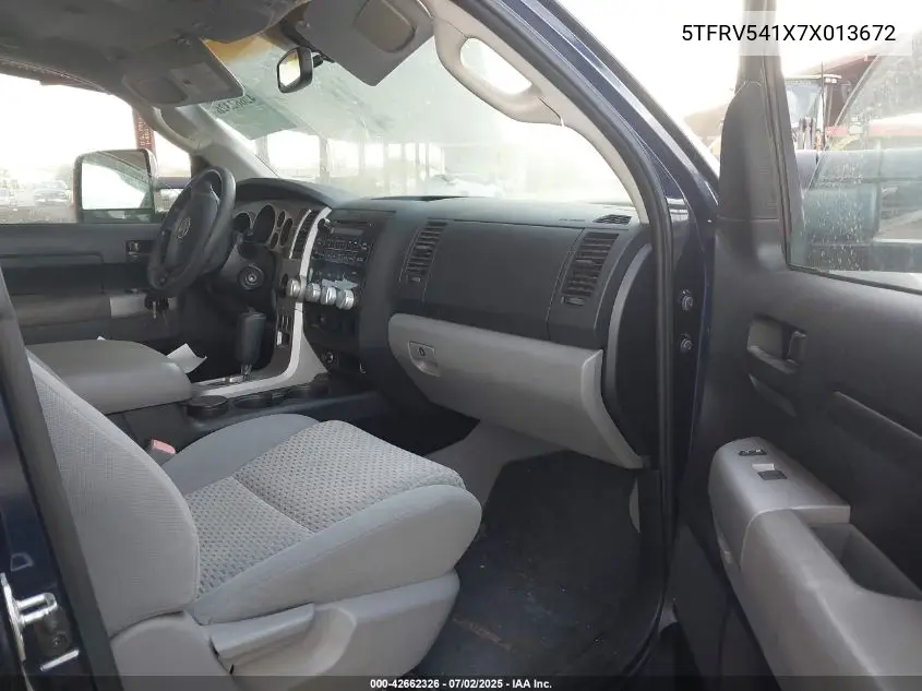 2007 Toyota Tundra Sr5 V8 VIN: 5TFRV541X7X013672 Lot: 42662326